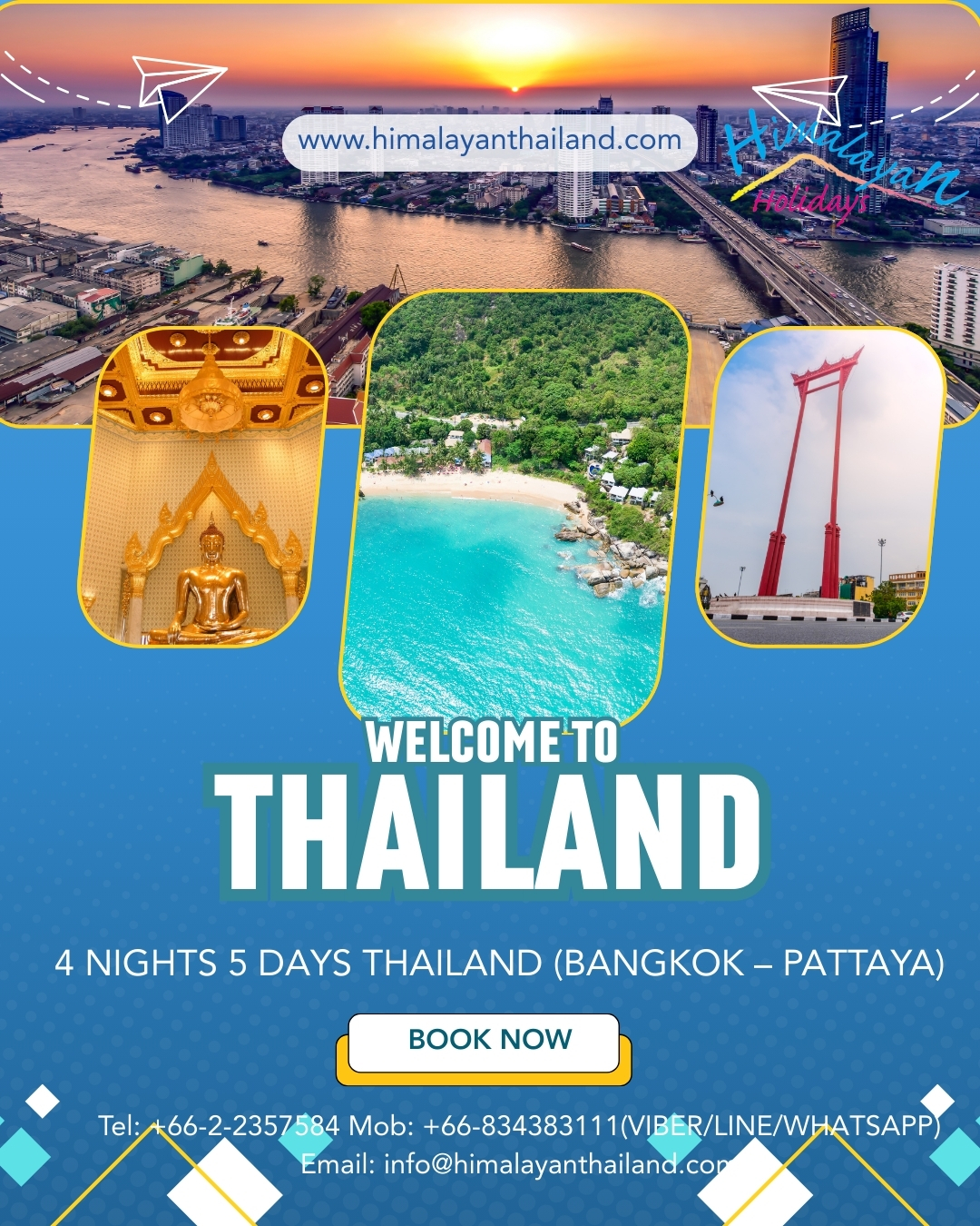 Thailand Bangkok Pattaya package - 4 nights 5 days